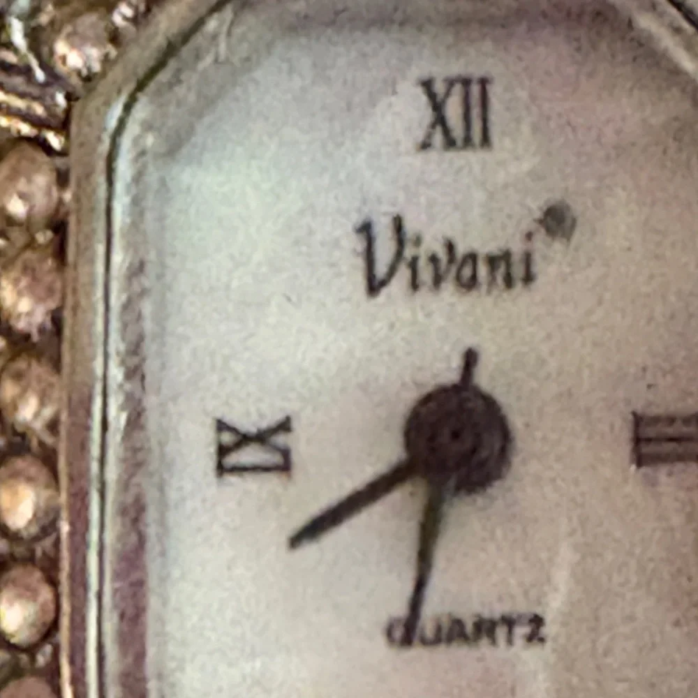 Vintage Vivani Ladies Art Deco Style Quartz Watch | Crystal Bezel | Japan Movt
